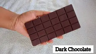 Homemade Dark Chocolate Recipe | 3 Ingredients Easy Dark Chocolate |Without Coconut oil, Coco Butter