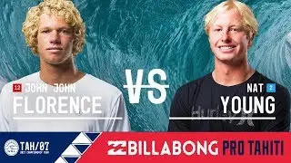 John John Florence vs. Nat Young - Round Three, Heat 7 - Billabong Pro Tahiti 2017