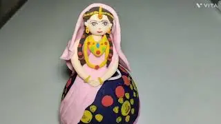 #Radha Rani🥰making with clay🙏🏻#Craft World