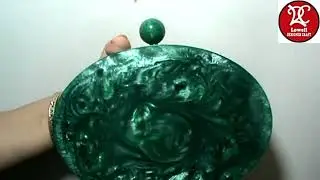 Green Smoke Marble Design Resin Acrylic Box Clutch