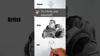 To infinity and beyond | Dad vs Artist how to draw Buzz lightyear #drawing #disney #toys #cartoon