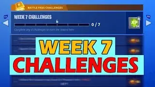 ALL FORTNITE WEEK 7  CHALLENGES! Battle Pass Full Easy Guide Pleasant Park Treasure Map