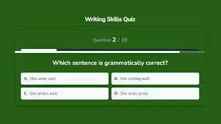 Writing Skills Quiz | Improve English Writing Practice