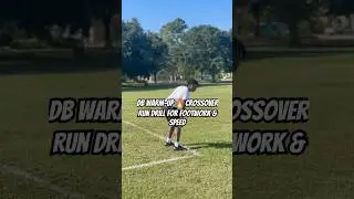 DB Crossover Run Warm-Up 🔥 | Defensive Back Footwork & Speed Drill