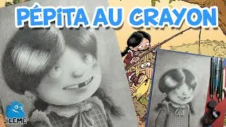 Pépita au crayon, papier japonais.