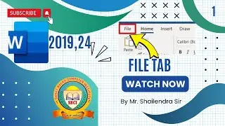 How to use file tab in ms word 2019 👍 Microsoft word 2019,24 tutorial \  आसान तरीक़े से #msword