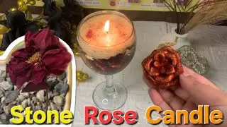 Fresh Rose Candle Making💐 | How to make Scented Candles at home | DIY your own candle #candlemaking 