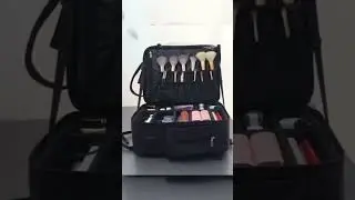 Professional Makeup Artist Travel Train Case, with Adjustable Dividers and Lipstick Refrigerated Bag