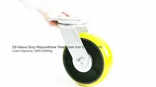 Polyurethane Tread cast iron core casters: 8&rdquo; Swivel Extra Heavy Duty Caster Wheel