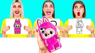 Who Draws it Better Take The Prize | Colorful Drawing Tricks by BooBoom Challenge