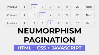 Neumorphism Pagination - HTML + CSS + JS