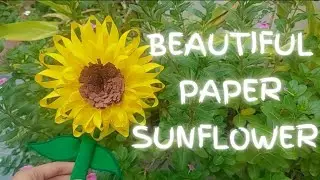 Как сделать красивый бумажный подсолнух #Papercraft #creativeart #sunflower@TheArtfulFairies1547