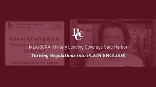MLA/SCRA: Military Lending Coverage Safe Harbor