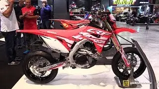 2019 Honda CRF450R Supermoto Racing Bike - Walkaround - 2018 EICMA Milan