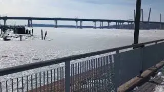 Tarrytown, NY up-close - Hudson River frozen, January 24, 2026