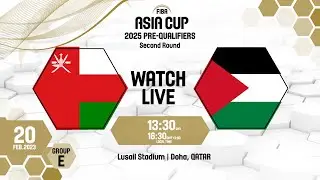 Oman v Palestine | Full Basketball Game | FIBA Asia Cup 2025 Pre-Qualifiers