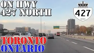 ON 427 North - Toronto - Ontario - Canada - 4K Highway Drive
