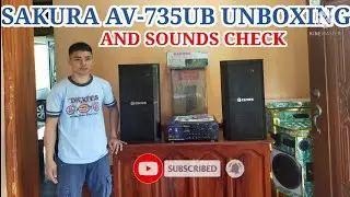 SAKURA  AV-735UB AMPLIFIER. UNBOXING AND SOUNDS CHECK.