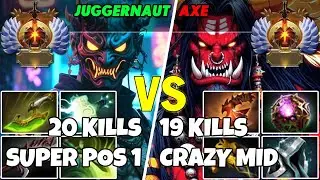 JUGGERNAUT (Carry) vs AXE (Mid) - Epic Battle Of Immortal Rank Dota 2 Players - Z Dota 2
