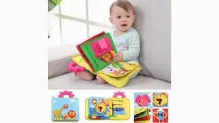 12 Pages Educational Baby Toys Hot Infant Kids Early Development Cloth Books Cartoon Animal