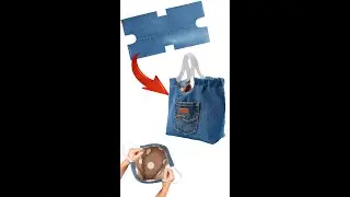 Очень простая сумочка из старых джинсов! Переделайте джинсы легко! Miarti👜✂️