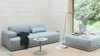 Muuto I Muuto interior with Leaf Floor Lamp, Connect Sofa and Kink Vase
