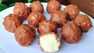 3 Ingredient Chocolate Bounty Balls! Soft Coconut Center & Chocolate Shell | ChamAura