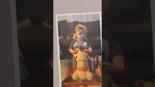 Adorable and cute baby riding her horse toy to Cocomelon #cutebaby #sweetbaby