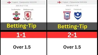 Match Predictions Southampton vs Middlesbrough vs Ipswich vs Portsmouth