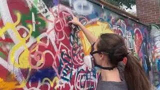 me spray painting but it's everything but actual painting