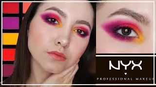Макияж с палеткой NYX Off Tropic | Самая доступная пигментированная палетка теней | Nelli Galimova