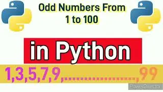 print  odd numbers from 1 to 100 in python using for loop. #python