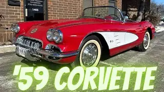 Кабриолет Chevrolet Corvette 1959 года выпуска - двигатель 283 V8 - автоматическая коробка переда...