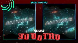 Premium Ae Like 3D Outro On After Effects | Paid Outro