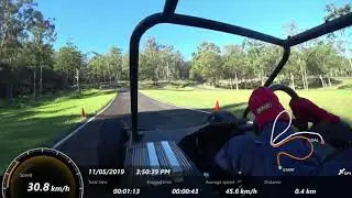 run 4 in car at the Mt Cotton Hillclimb