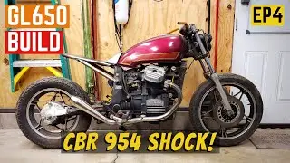 Honda GL650 Build - CBR 954 Rear Shock Install! - This is Gonna Be Great! - EP4