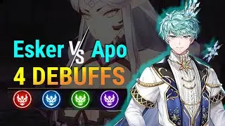 [King's raid] Divine Punishment Raid with Esker main DPS - 4/4 Debuffs