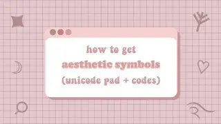 how to get aesthetic symbols (unicode pad + codes) ⌕