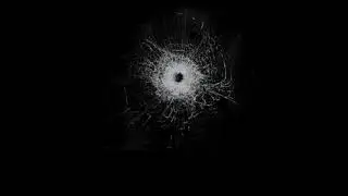 Glass Gunshot Green Black Screen