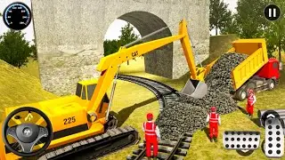 415 excavator loading truck game - construction simulator game 