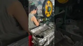 Factory visit with our customers - stainless steel cutlery machines working live #spoon #fork