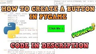 How to Create a Button in Pygame [CODE IN DESCRIPTION]