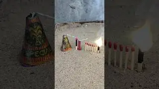 Matchstick chain with Bijli Cracker 🎇💥 Crazy diwali crackers testing 🔥#shorts #ytshorts #crackers