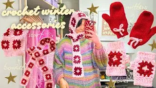 crochet winter accessories🧣❄️ mittens, gloves, bonnet & scarf (beginner friendly & super cute!)