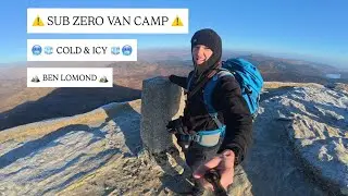 ⚠️🧊❄️ Frozen Micro Van Camp at Loch Lomond ❄️🧊⚠️| Icy Winter Hike Up Ben Lomond 