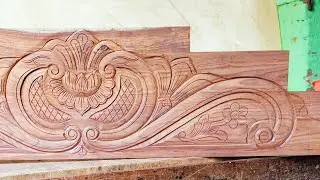 New model 5/7 simple Bed shisam  wood #carving #lotus #viral #bed