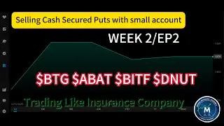 Selling Cash Secured Puts with Small Account : My Trading Vlog (Week 1/Ep2) : $BTG $ABAT $DNUT $BITF