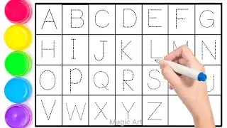 ABC, Alphabet song, ABCD, A to Z, Kids rhymes,  writing along dotted lines for toddler