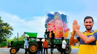 Korutla 👉 Balkonda & Mutyampet Ganesh Idols Transportation on TRACTOR | Rock Star & Suman Youth