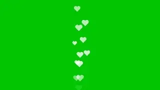 Social Media White Heart Reaction Bubbles Pop Animation | Green Screen | 4K | Free Download